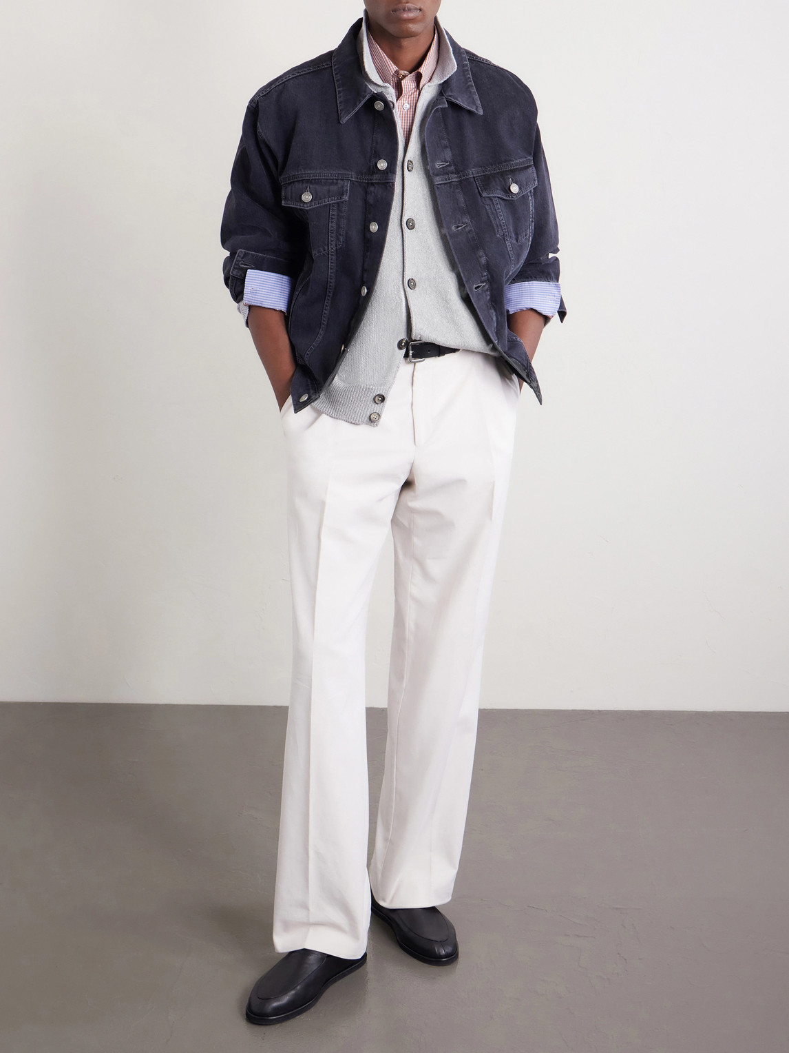 Cotton And Silk-Blend Cardigan