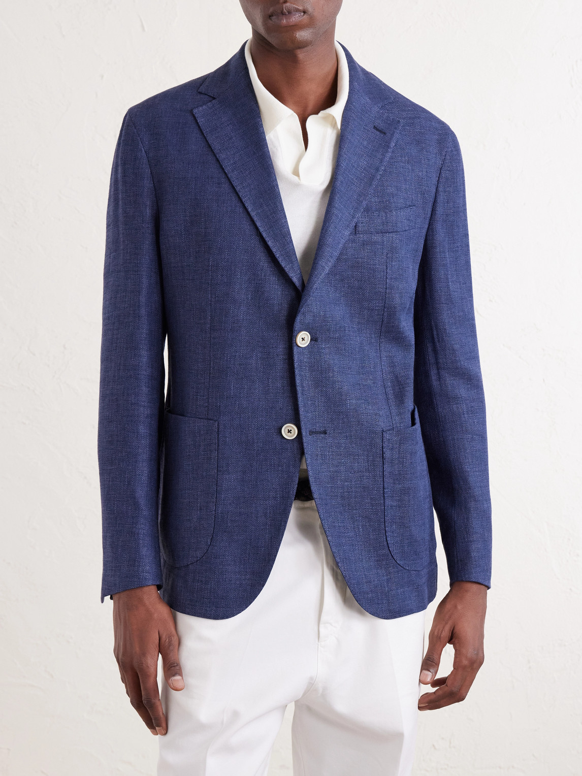 Stretch-Linen, Wool And Silk-Blend Suit Jacket