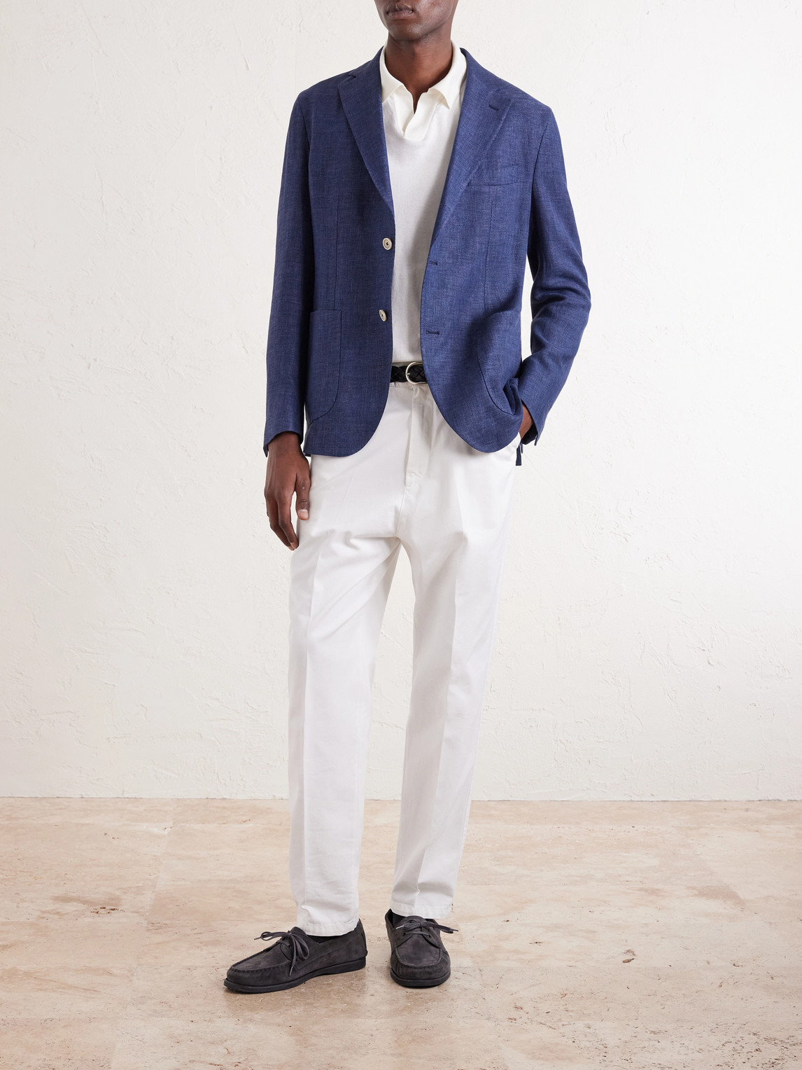 Stretch-Linen, Wool And Silk-Blend Suit Jacket