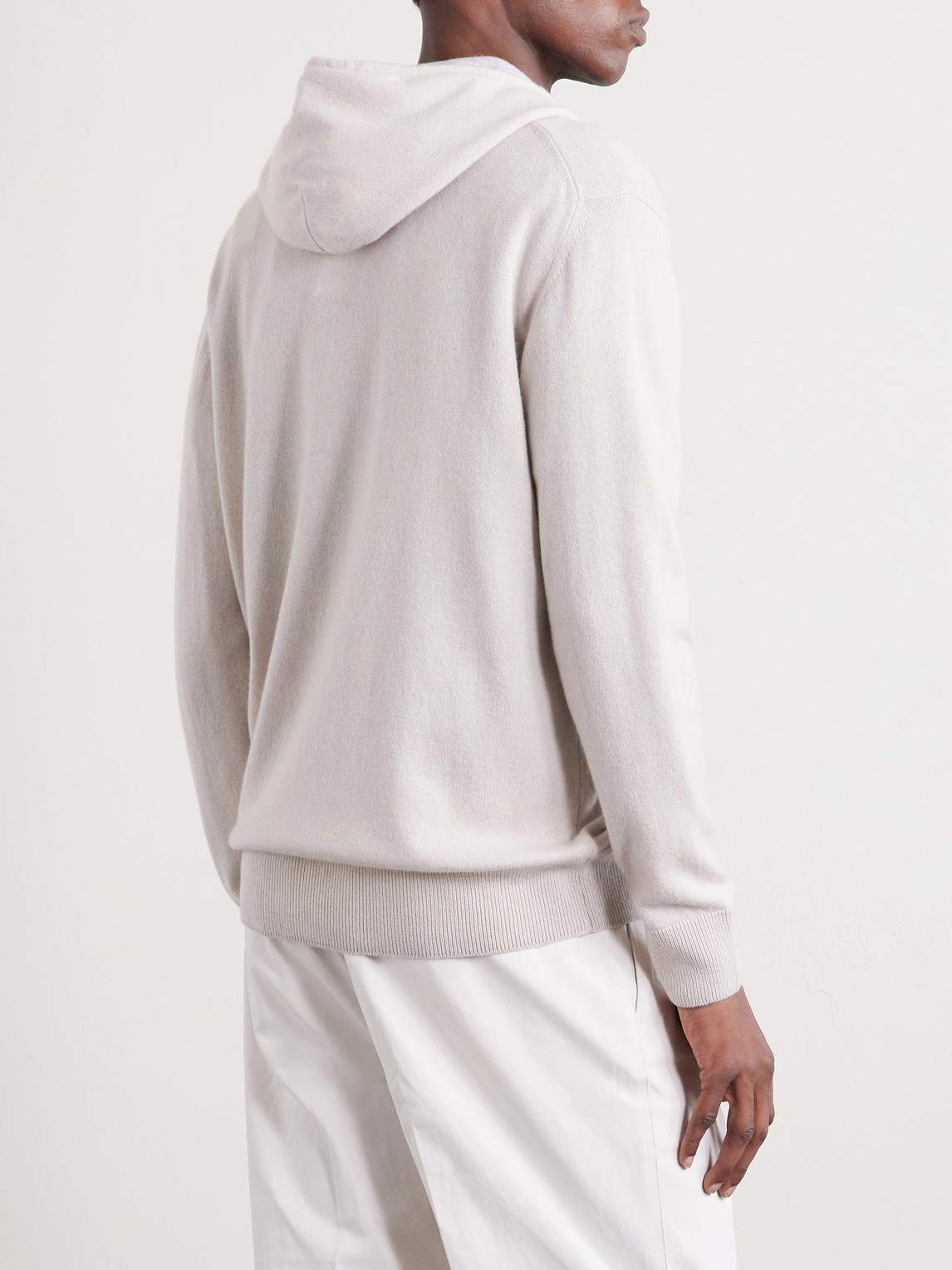  Eleventy - Cashmere Zip-up Hoodie - Men - Neutrals - L 