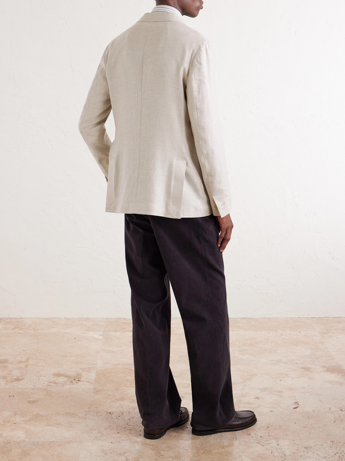 Stretch Linen, Wool And Silk-Blend Suit Jacket