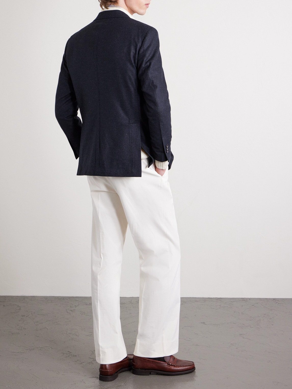 J. Mueser Waverly Wool Suit Jacket In Blue