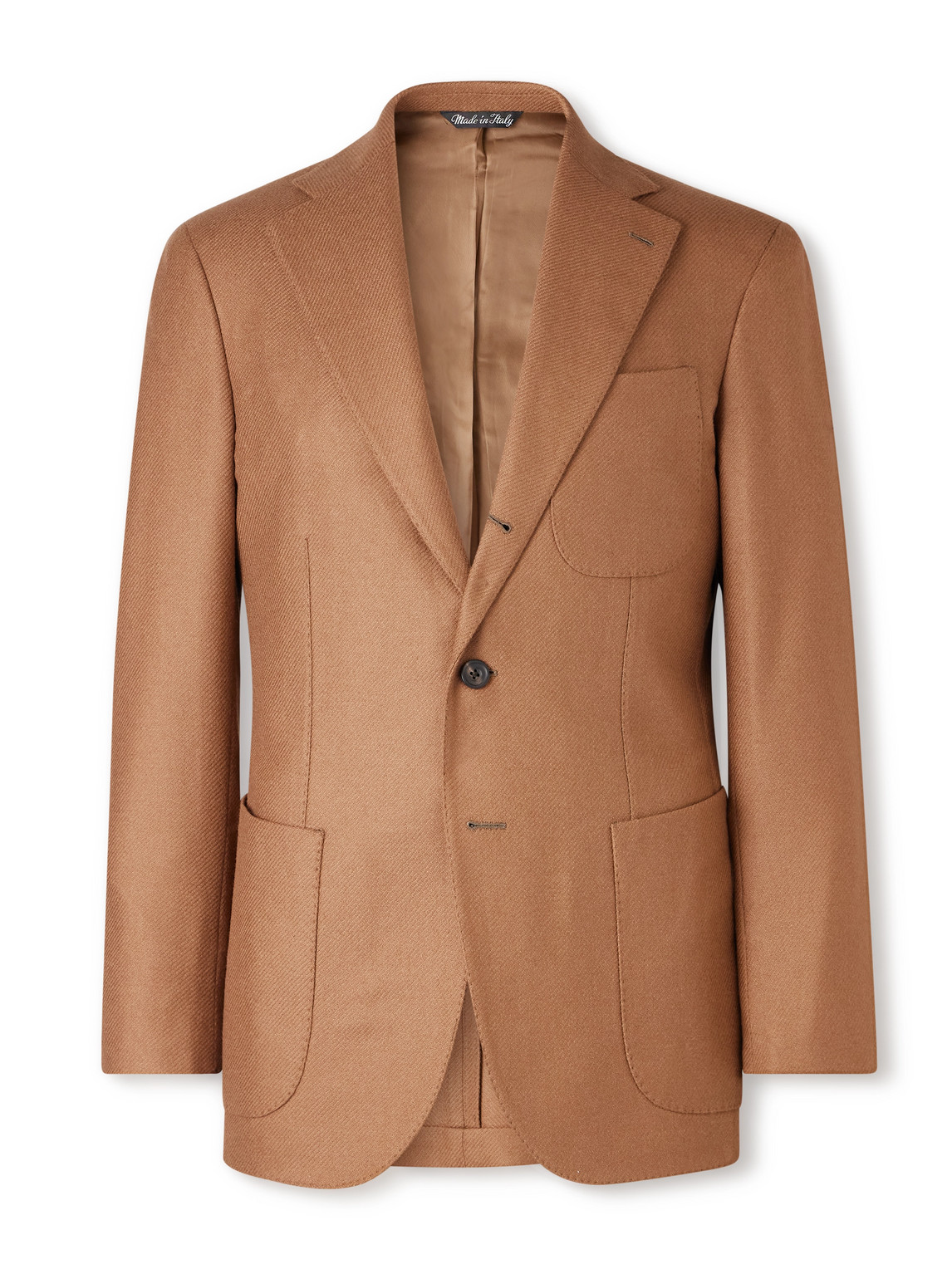 J. Mueser Wool And Cashmere-blend Blazer In Brown