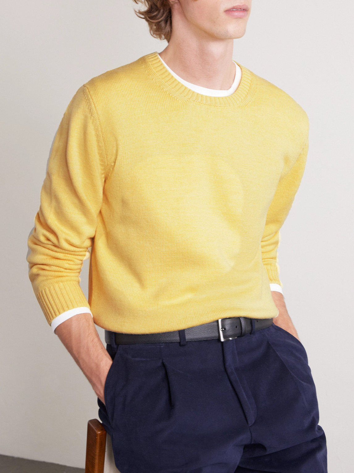 J. Mueser Wool Sweater In Yellow