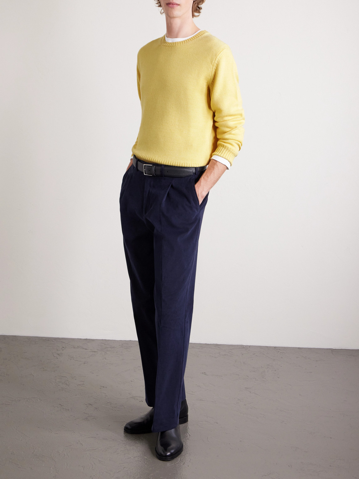 J. Mueser Wool Sweater In Yellow