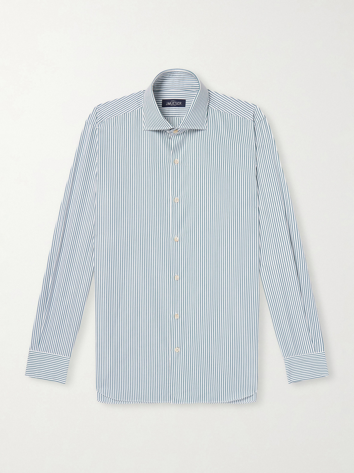 J. Mueser – Striped Cotton-Poplin Shirt