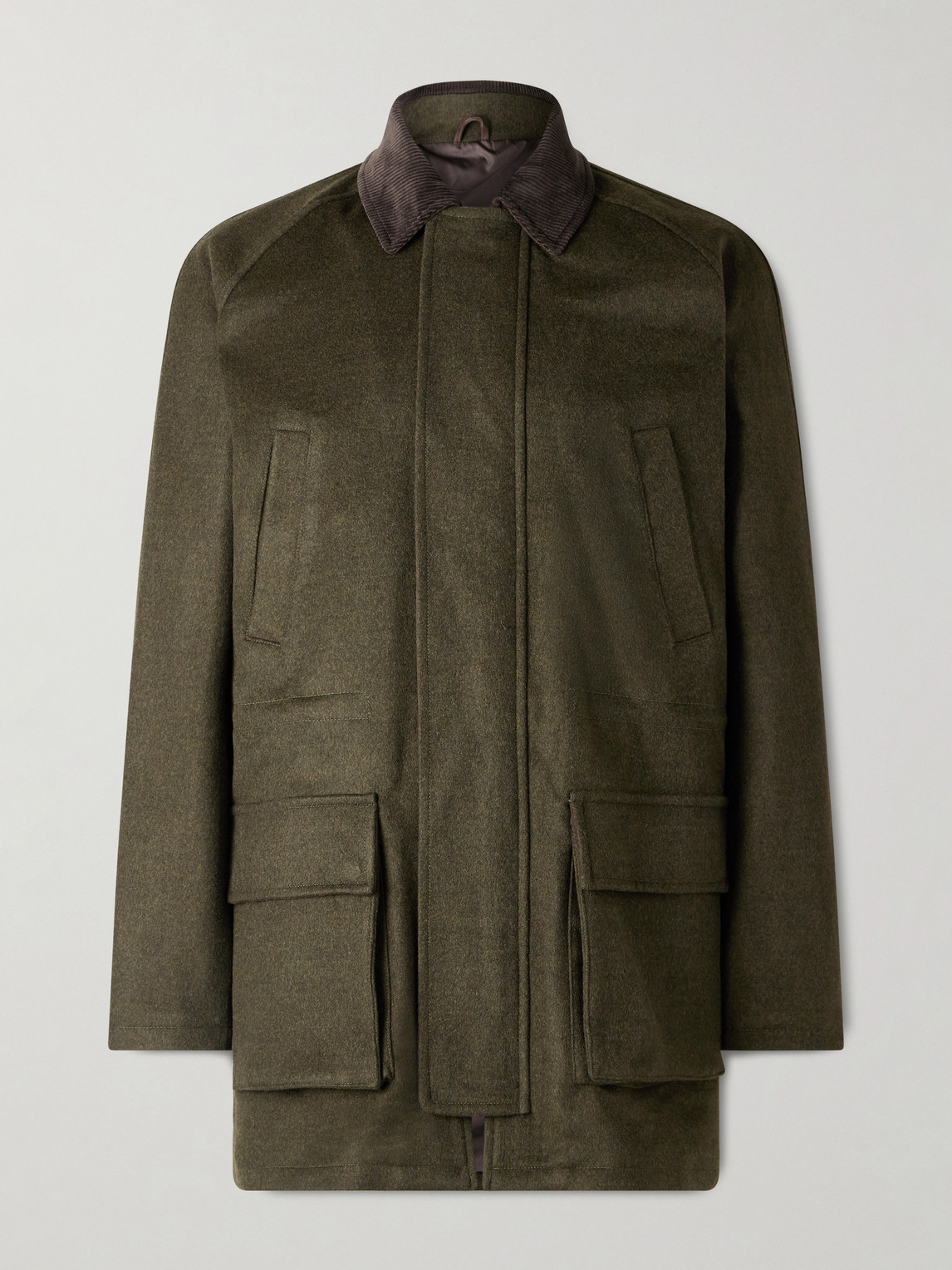 J. Mueser Game Corduroy-Trimmed Wool Jacket - Men