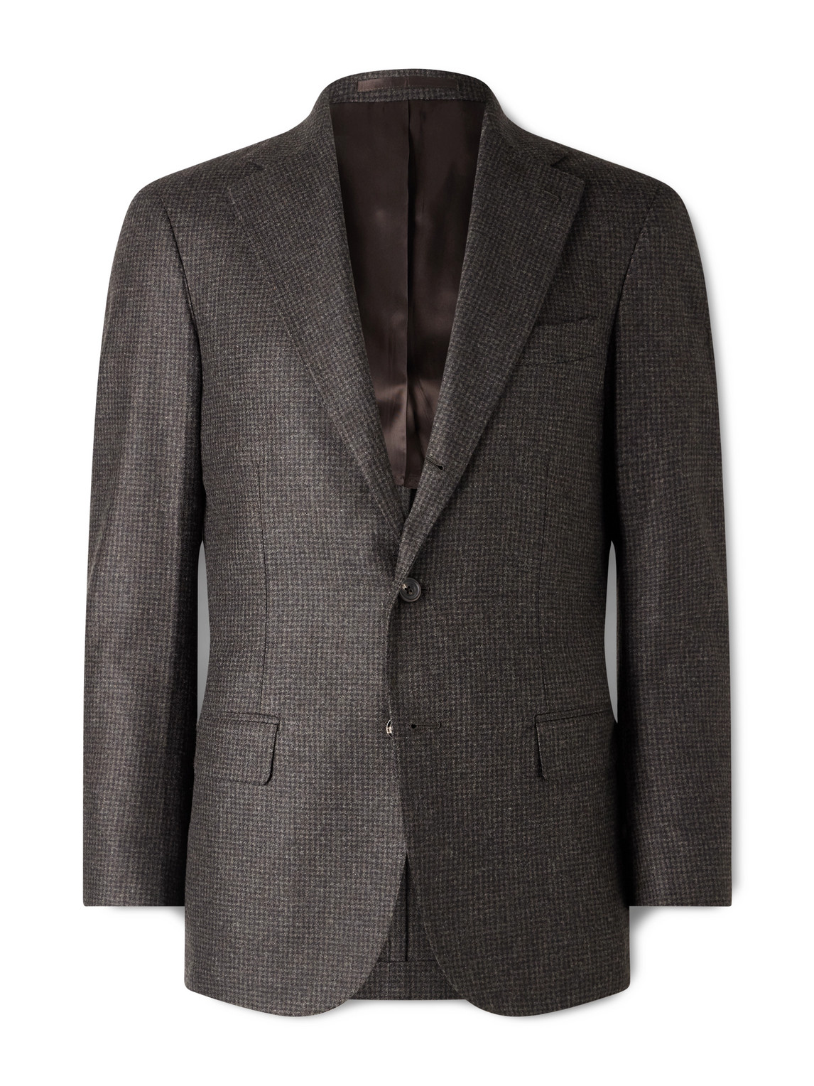 J. Mueser Waverly Puppytooth Wool Suit Jacket In Brown