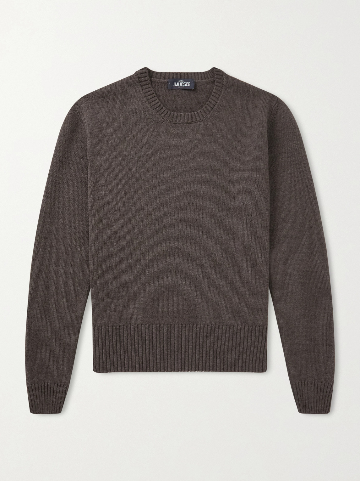 J. Mueser Merino Wool Sweater In Brown