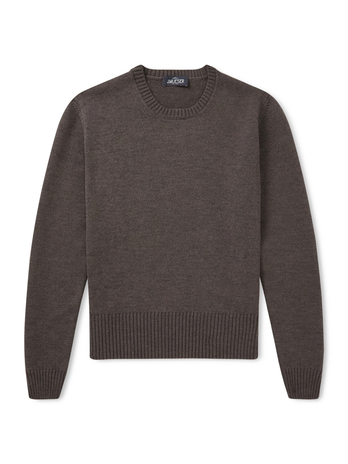 J. Mueser Merino Wool Sweater In Brown