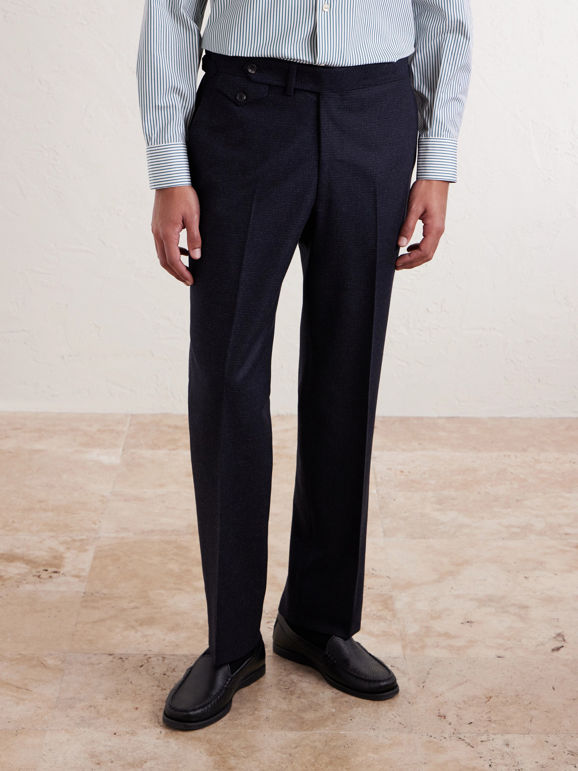 Waverly Straight-Leg Virgin Wool Suit Trousers