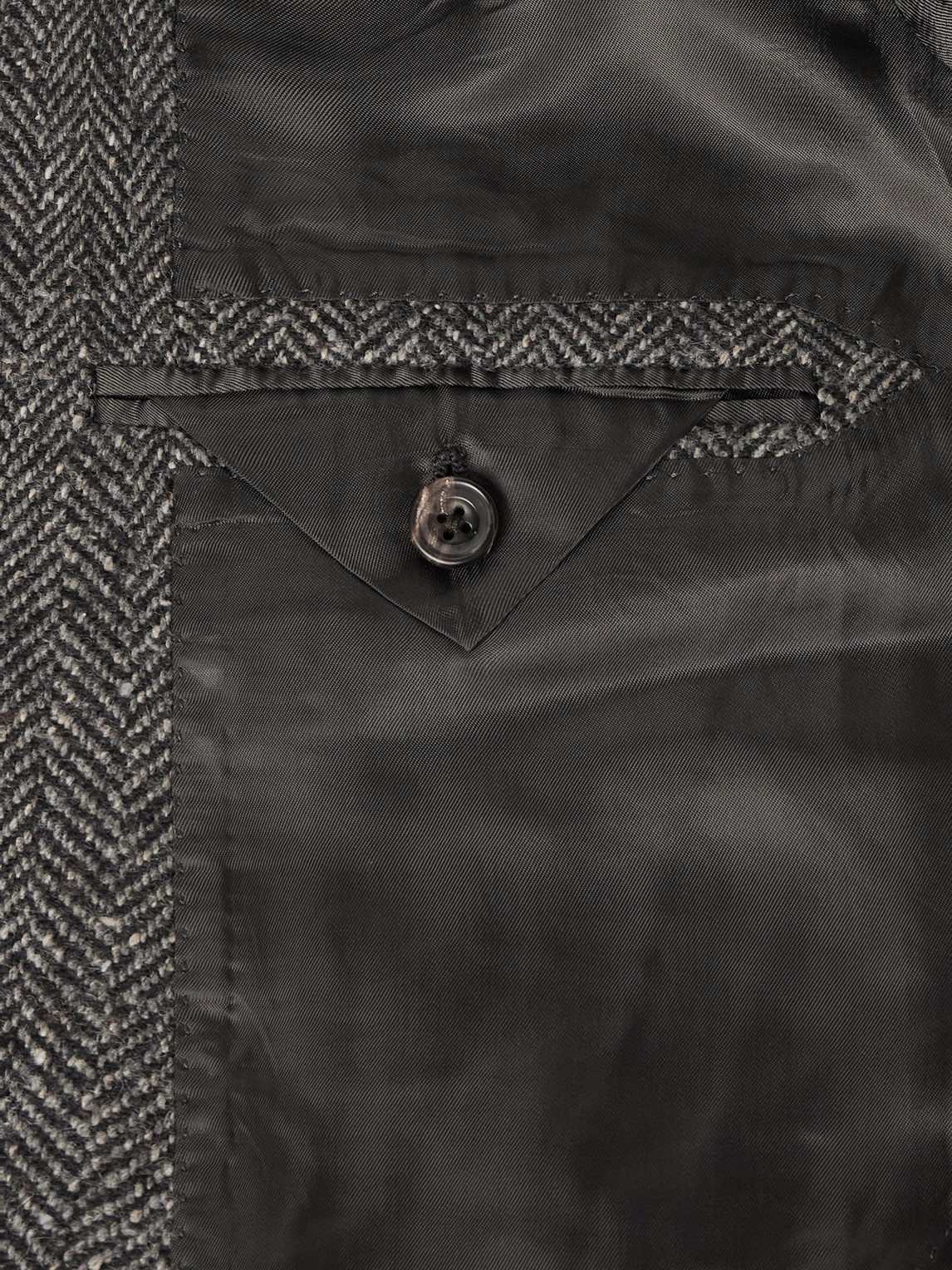 J. Mueser Waverly Herringbone Wool Blazer In Gray