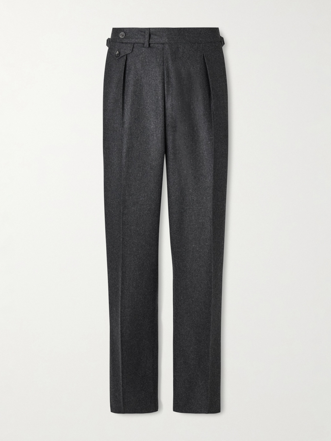 J. Mueser Waverly Straight-Leg Pleated Wool-Twill Suit Trousers - Men