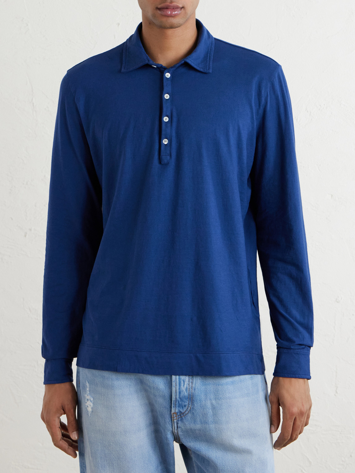  Massimo Alba - Raya Linen And Cotton-blend Polo Shirt - Men - Blue - S 