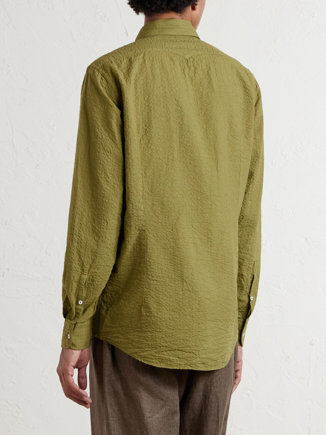  Massimo Alba - Genova Relaxed-fit Cotton Shirt - Men - Green - S 