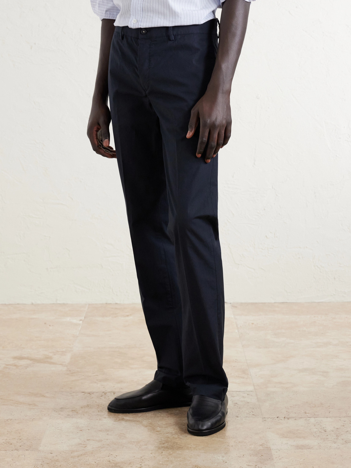  Massimo Alba - Mauko Straight-leg Cotton Trousers - Men - Blue - It 46 