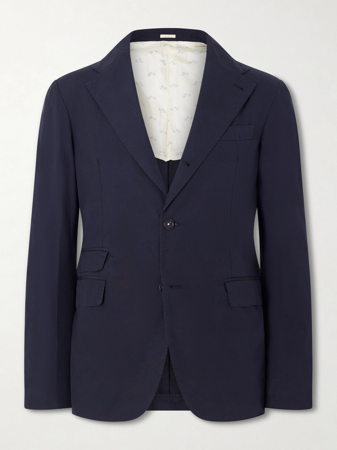 Massimo Alba Catch2 Cotton Suit Jacket In Blue