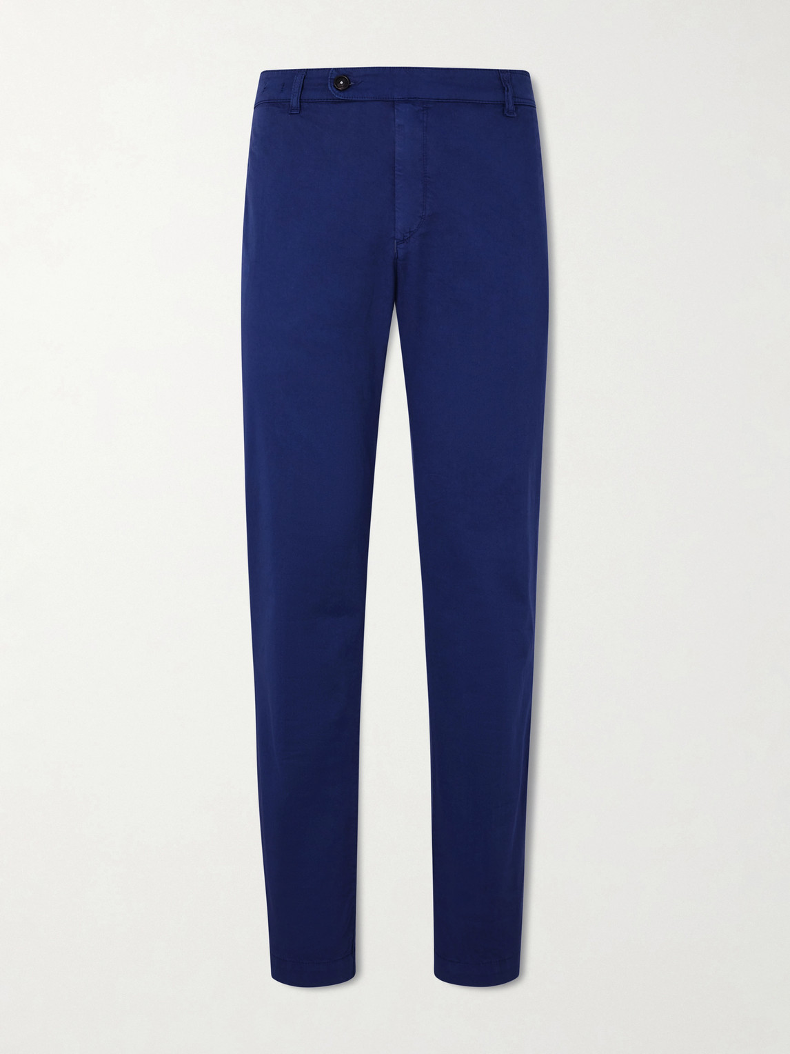 Massimo Alba Straight-leg Cotton-blend Trousers In Blue