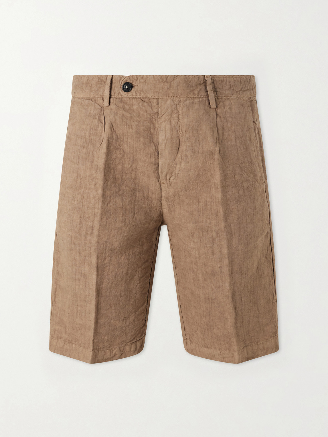 Massimo Alba Alaccia Straight-leg Pleated Linen Shorts In Multi