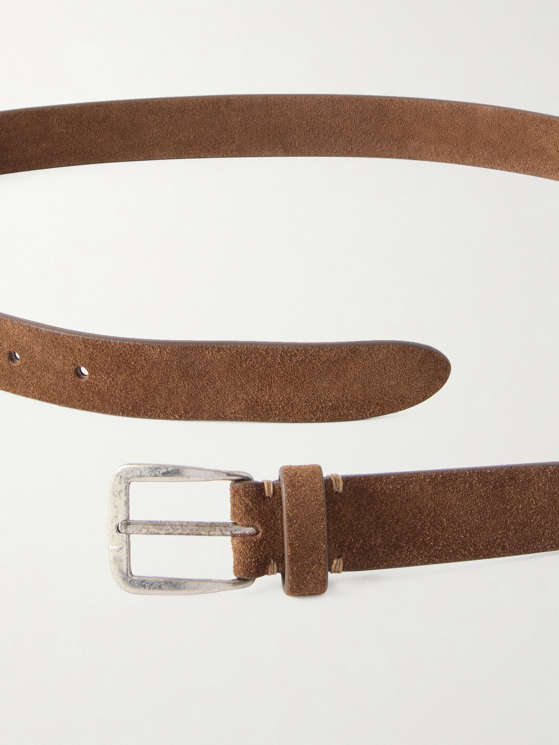  Massimo Alba - 2.5 Cm Budapest Suede Belt - Men - Brown - S 