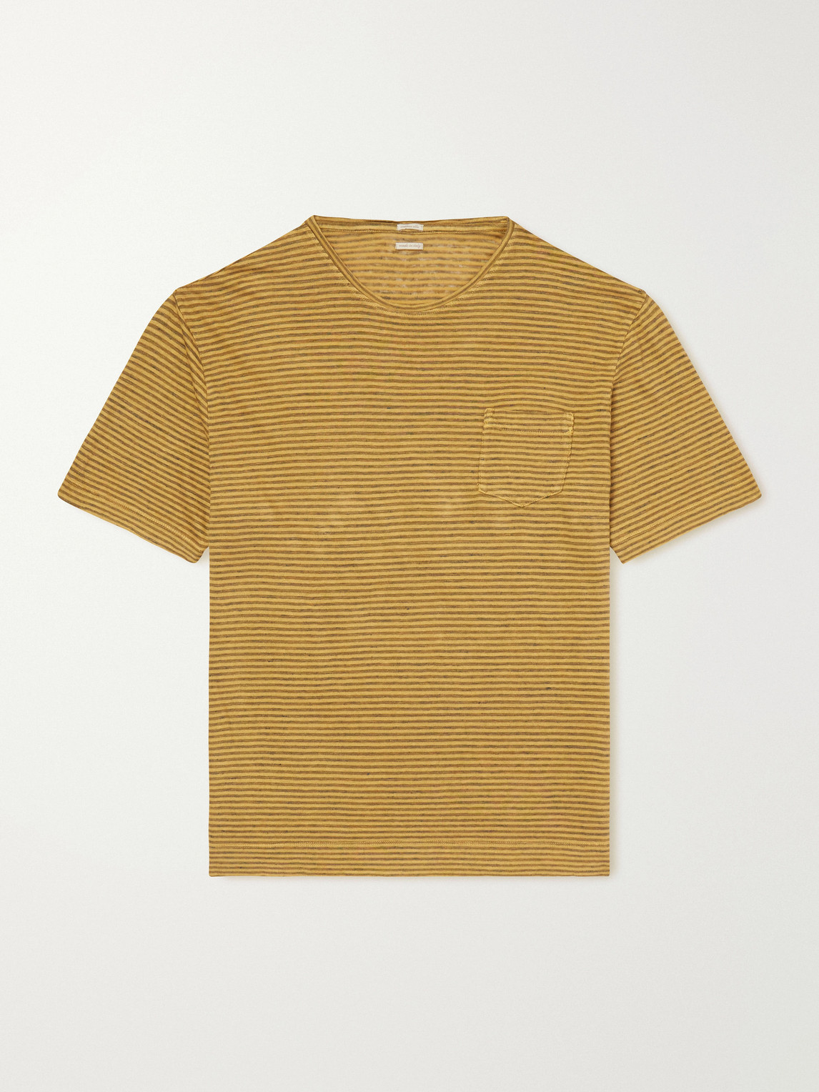 Massimo Alba Panarea Linen And Cotton T-shirt In Brown