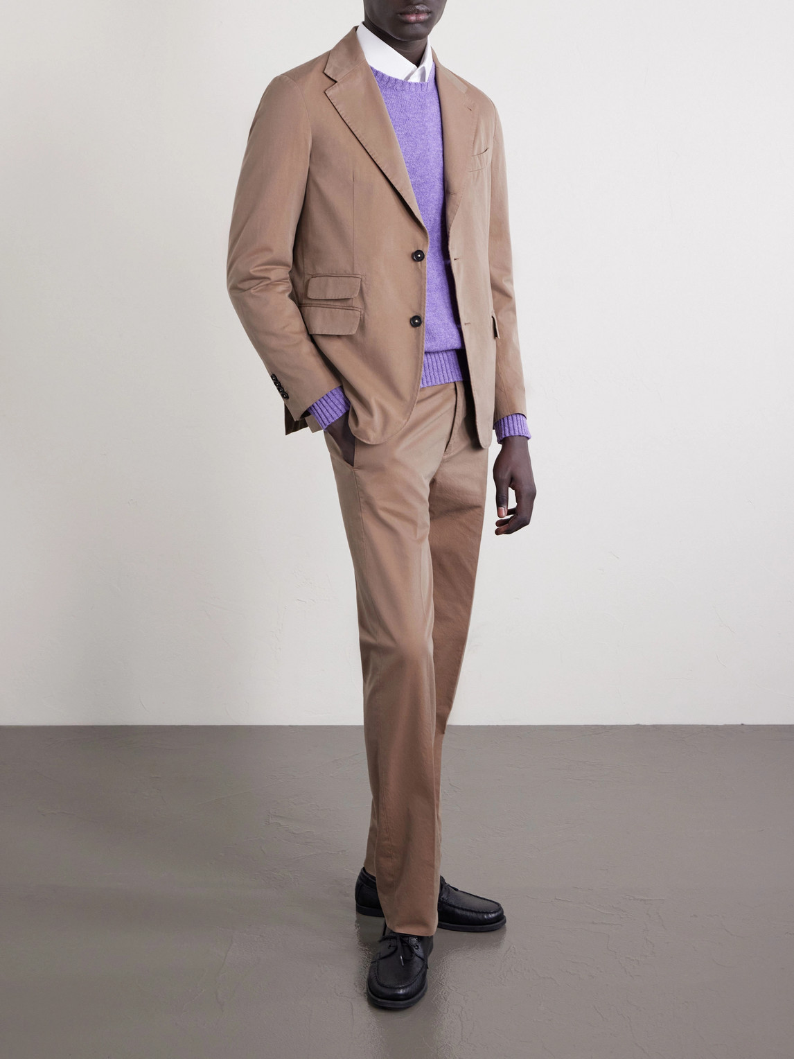 Massimo Alba Sloop Cotton-twill Suit In Brown