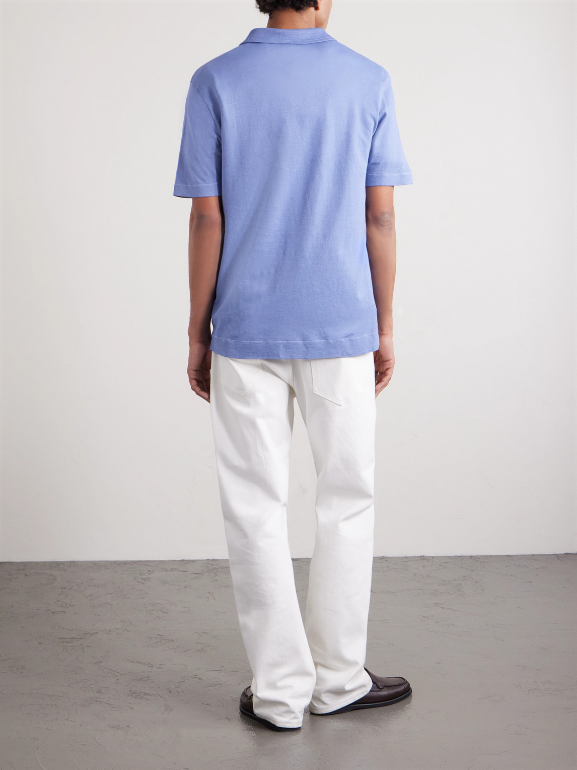 Massimo Alba Aruba Linen And Cotton-blend Polo Shirt In Purple