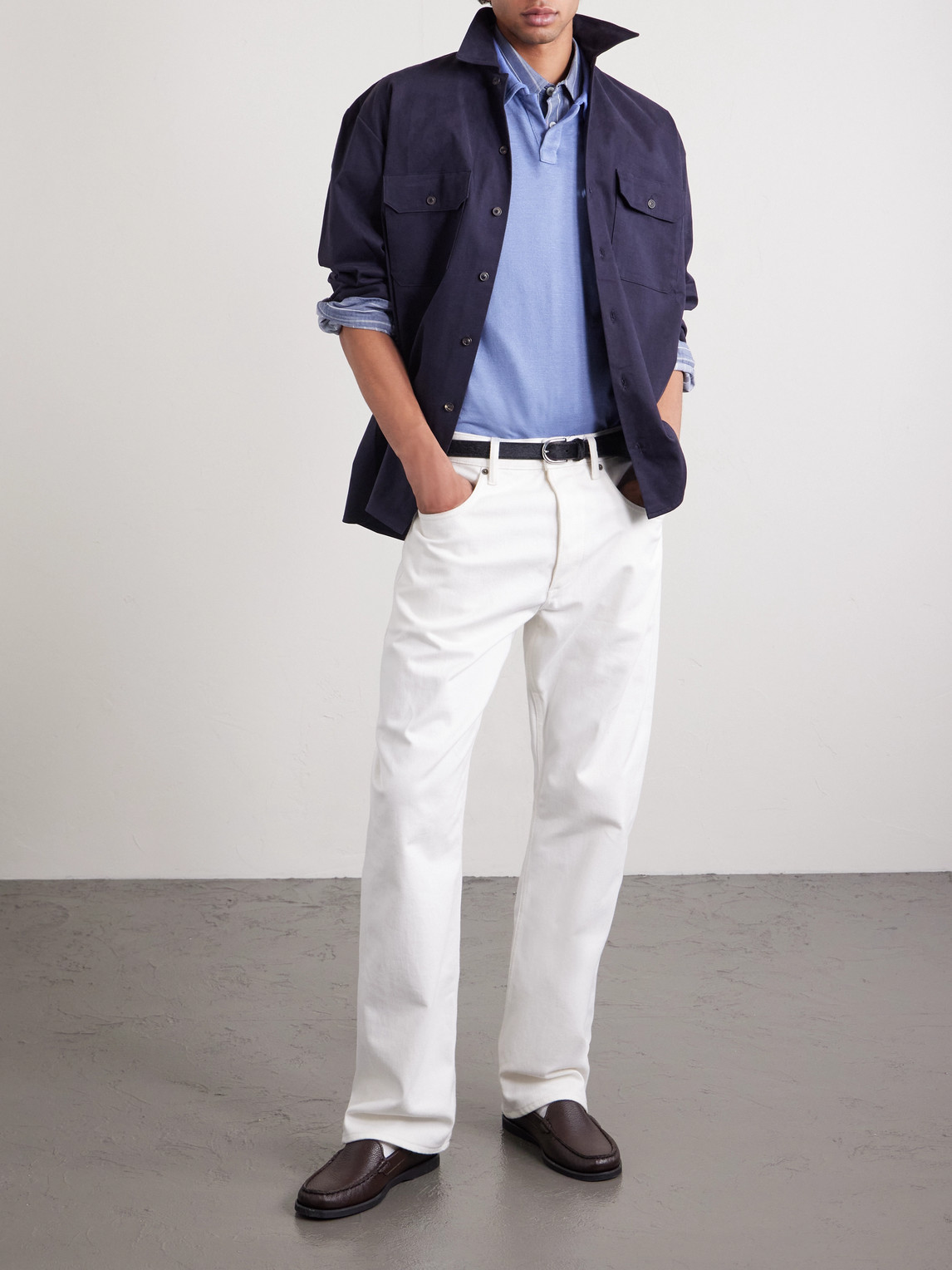 Massimo Alba Aruba Linen And Cotton-blend Polo Shirt In Purple