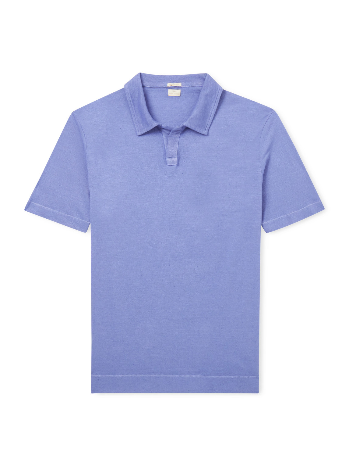 Massimo Alba Aruba Linen And Cotton-blend Polo Shirt In Purple
