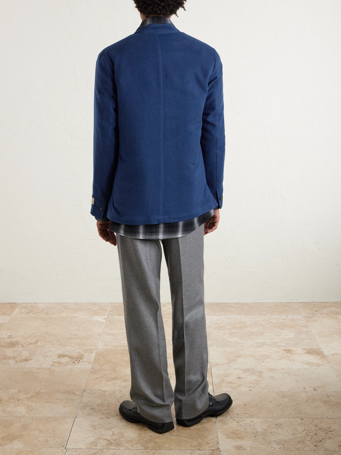 Massimo Alba Bali Virgin Wool, Silk And Cashmere-blend Blazer In Blue