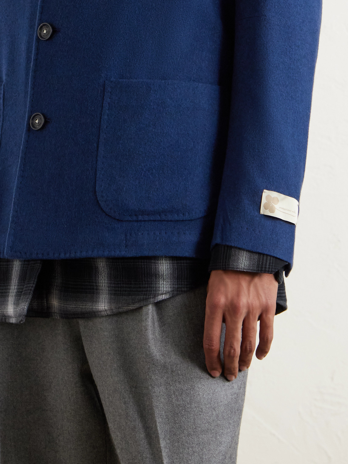 Massimo Alba Bali Virgin Wool, Silk And Cashmere-blend Blazer In Blue