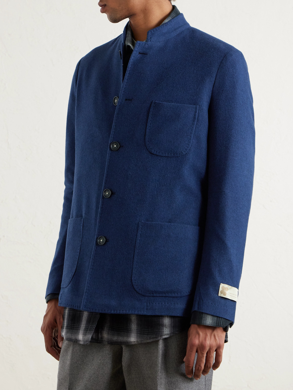 Massimo Alba Bali Virgin Wool, Silk And Cashmere-blend Blazer In Blue