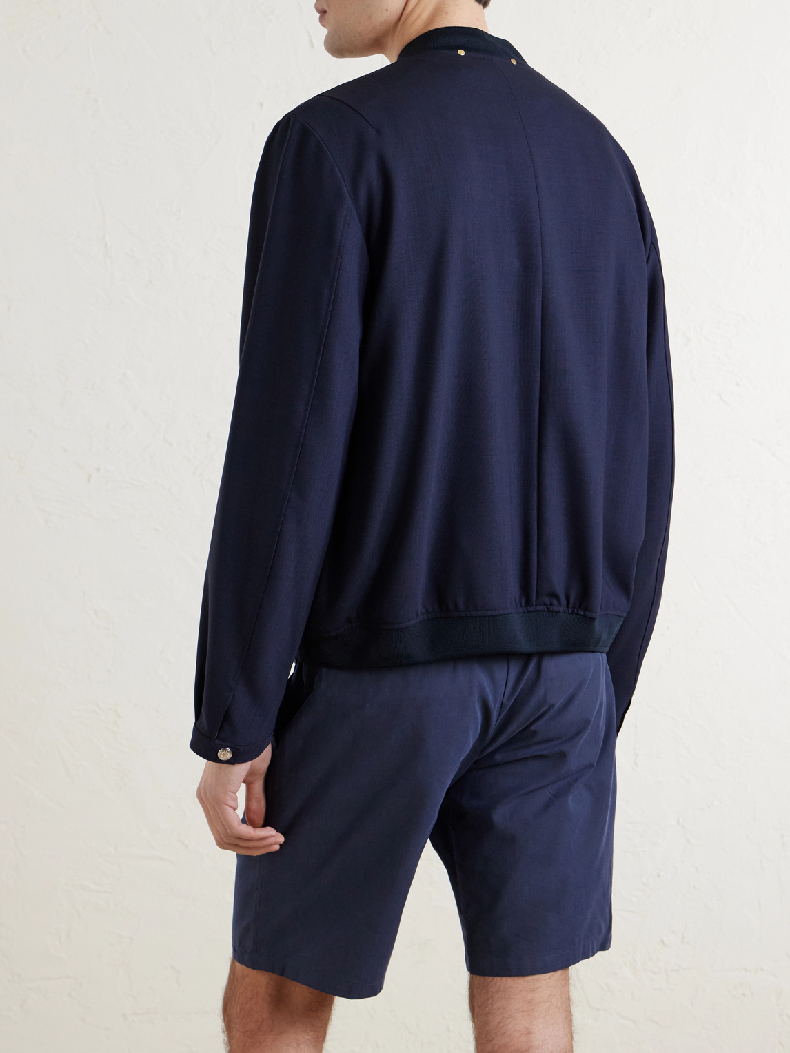  Paul Smith - Wool-twill Bomber Jacket - Men - Blue - M 