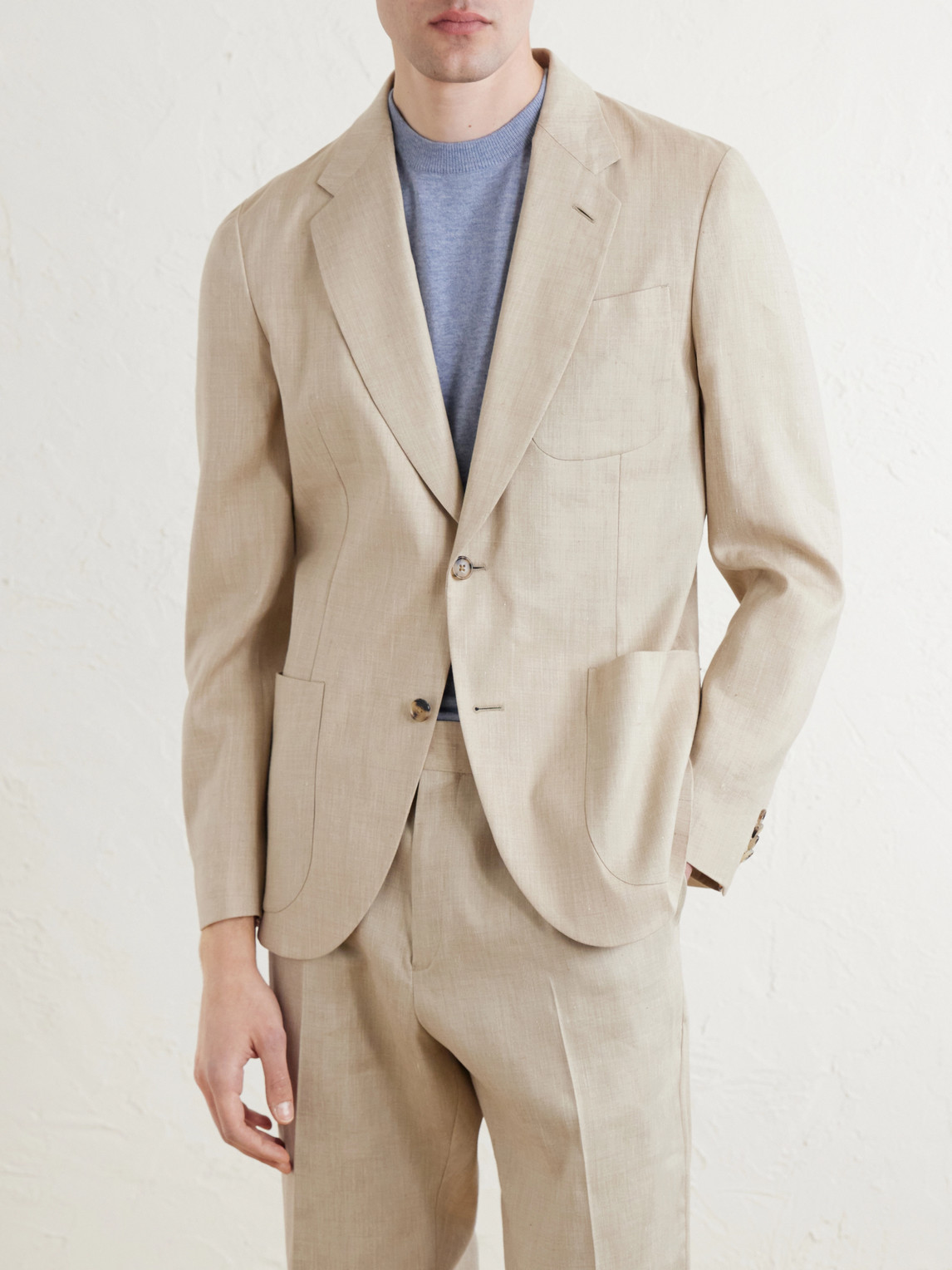  Paul Smith - Linen And Wool-blend Twill Suit Jacket - Men - Neutrals - Uk/us 38 