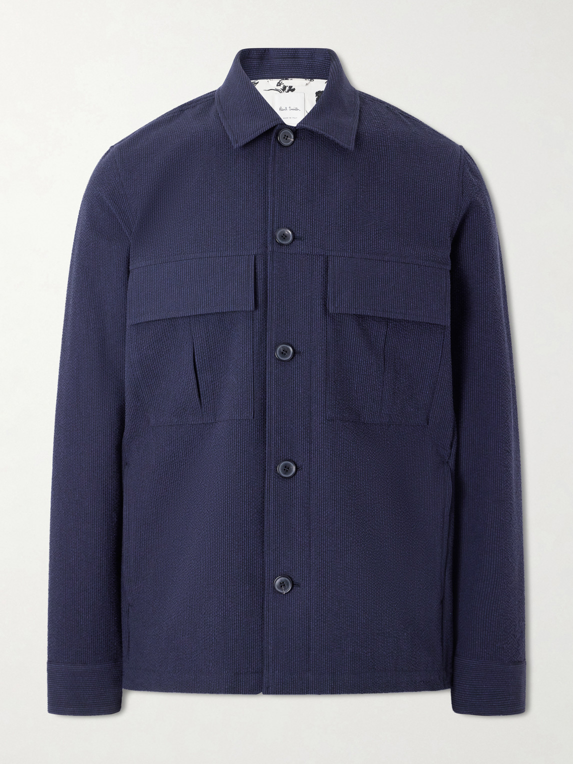Paul Smith Cotton-Blend Seersucker Overshirt - Men
