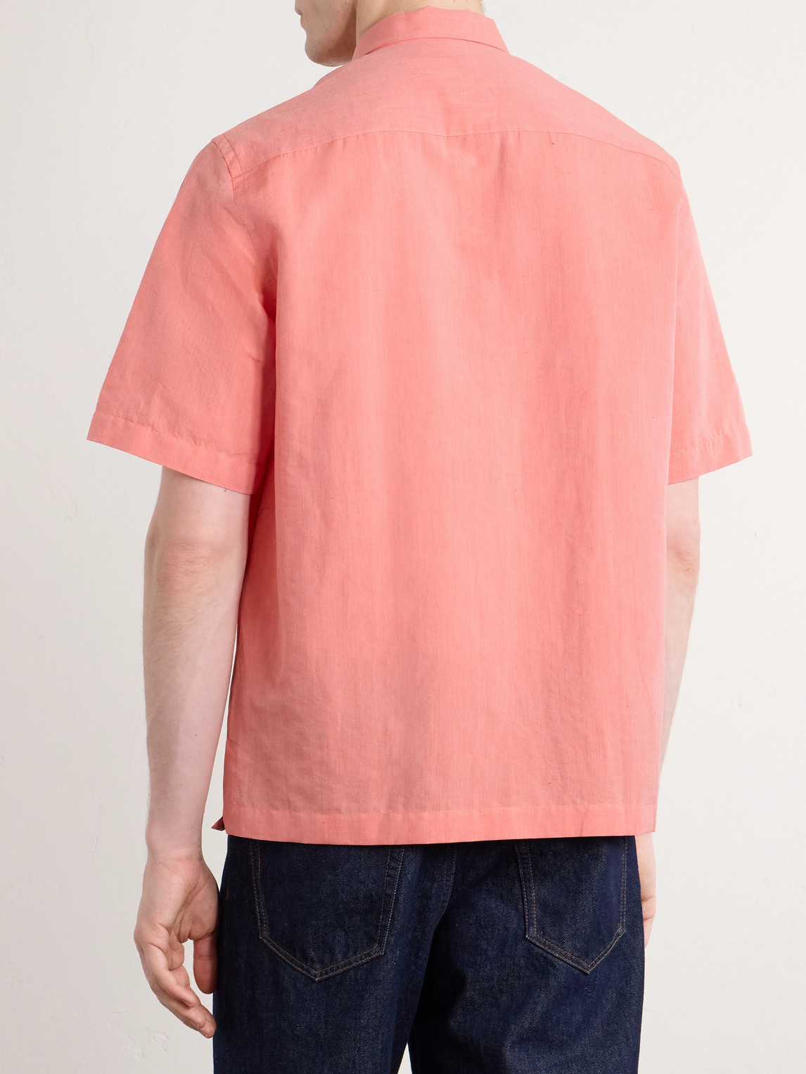  Paul Smith - Embroidered Cotton And Linen-blend Shirt - Men - Red - S 