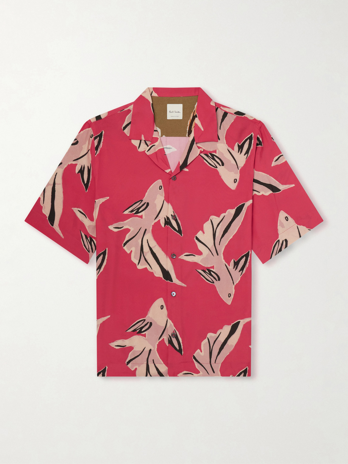 Paul Smith Camp-Collar Printed atin hirt - Men