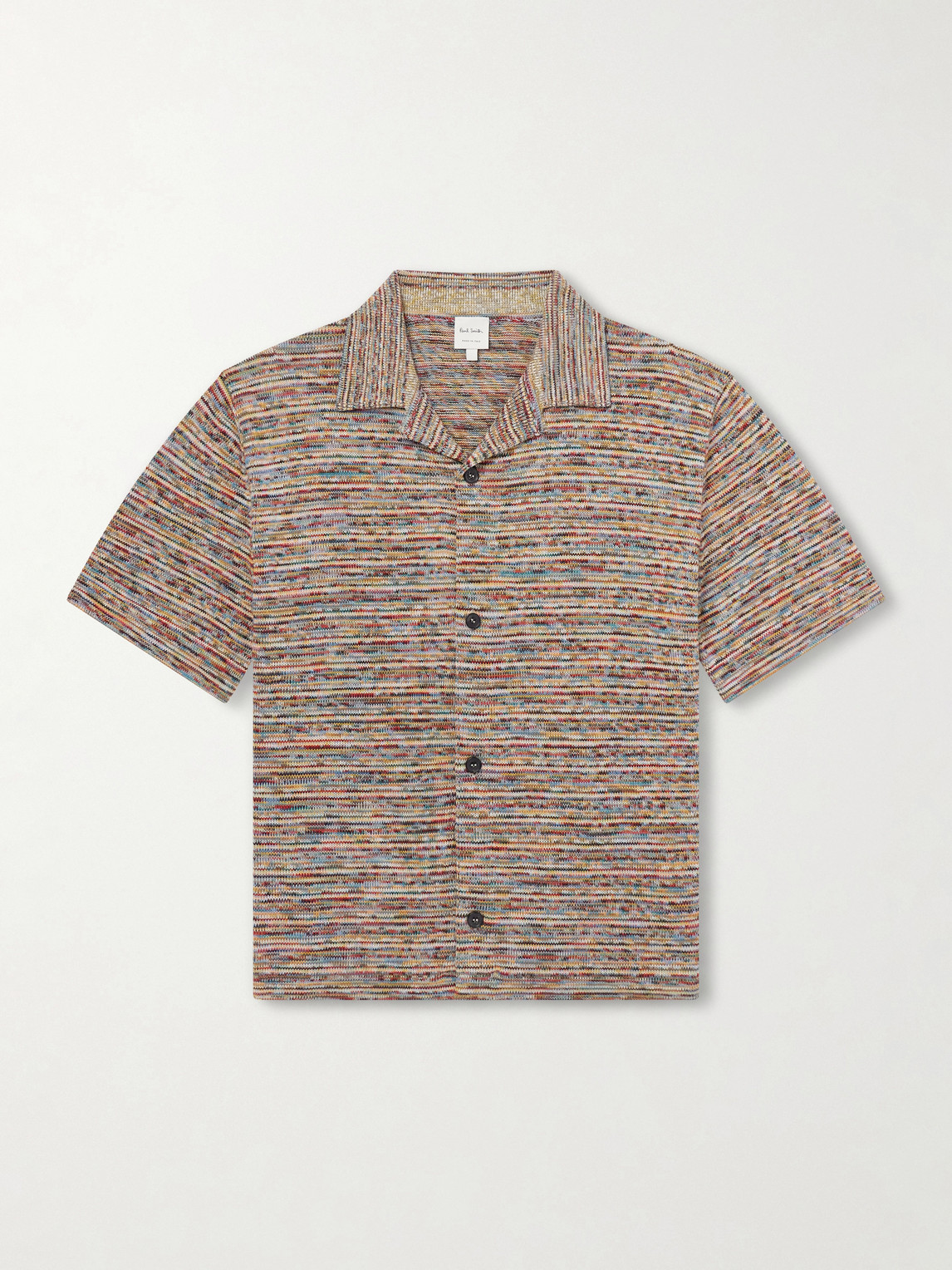 Paul Smith Camp-Collar Knitted Cotton hirt - Men