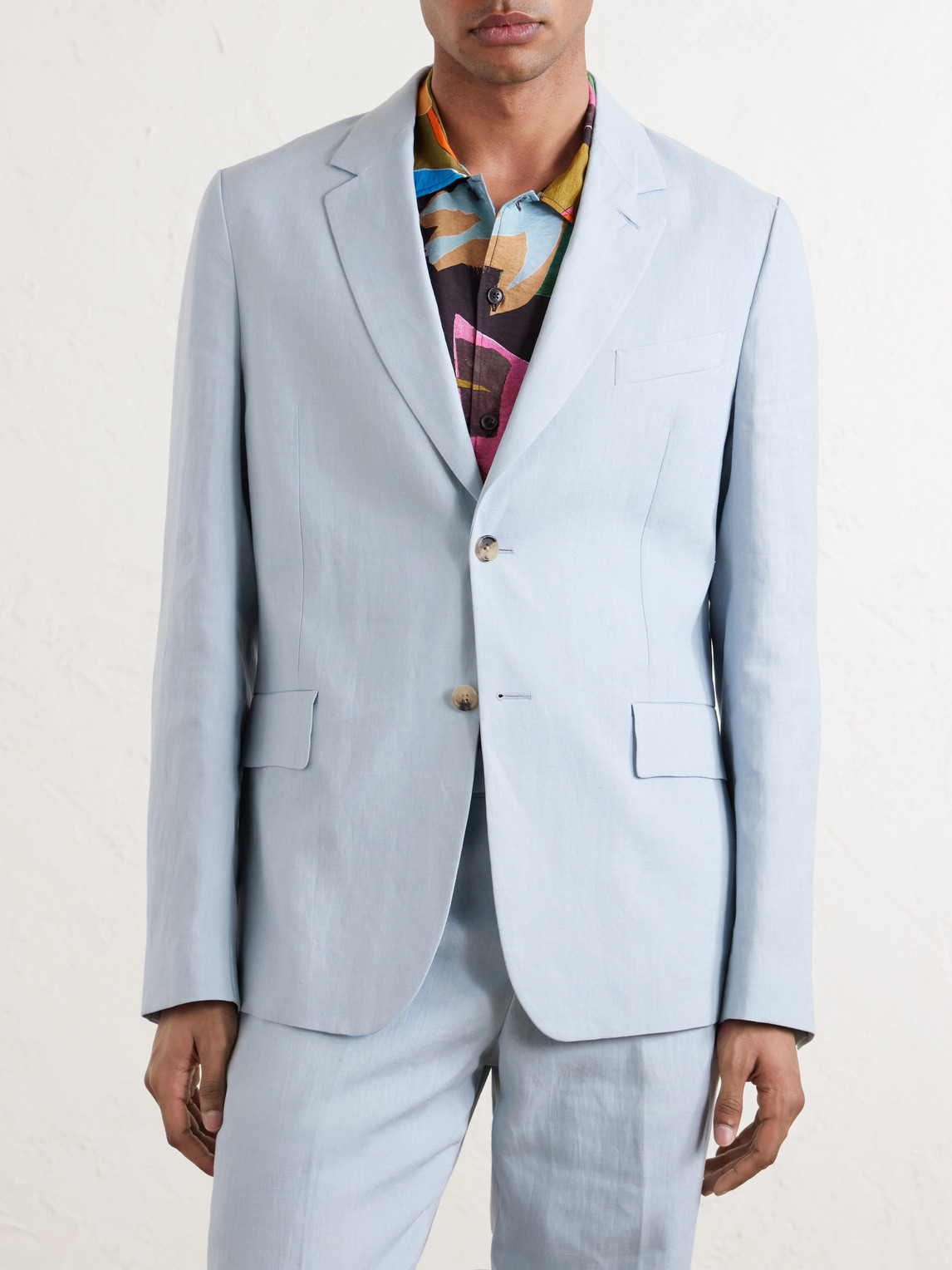  Paul Smith - Linen Suit Jacket - Men - Blue - Uk/us 36 
