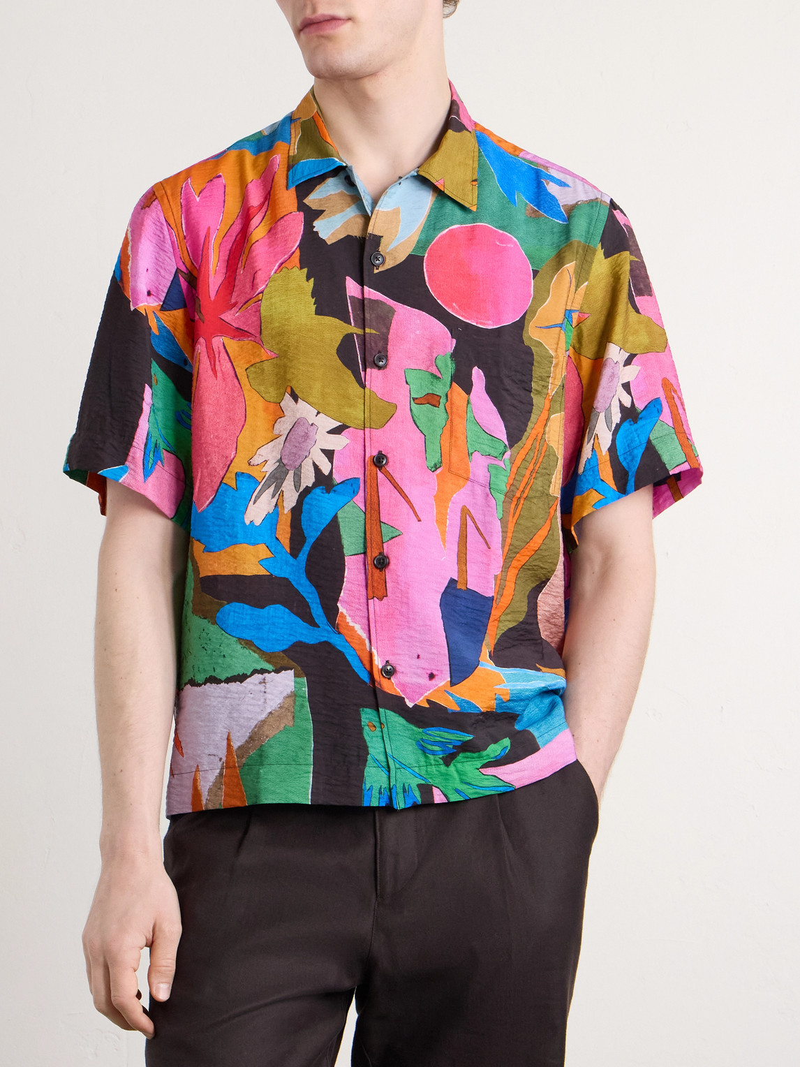  Paul Smith - Printed Voile Shirt - Men - Multi - L 