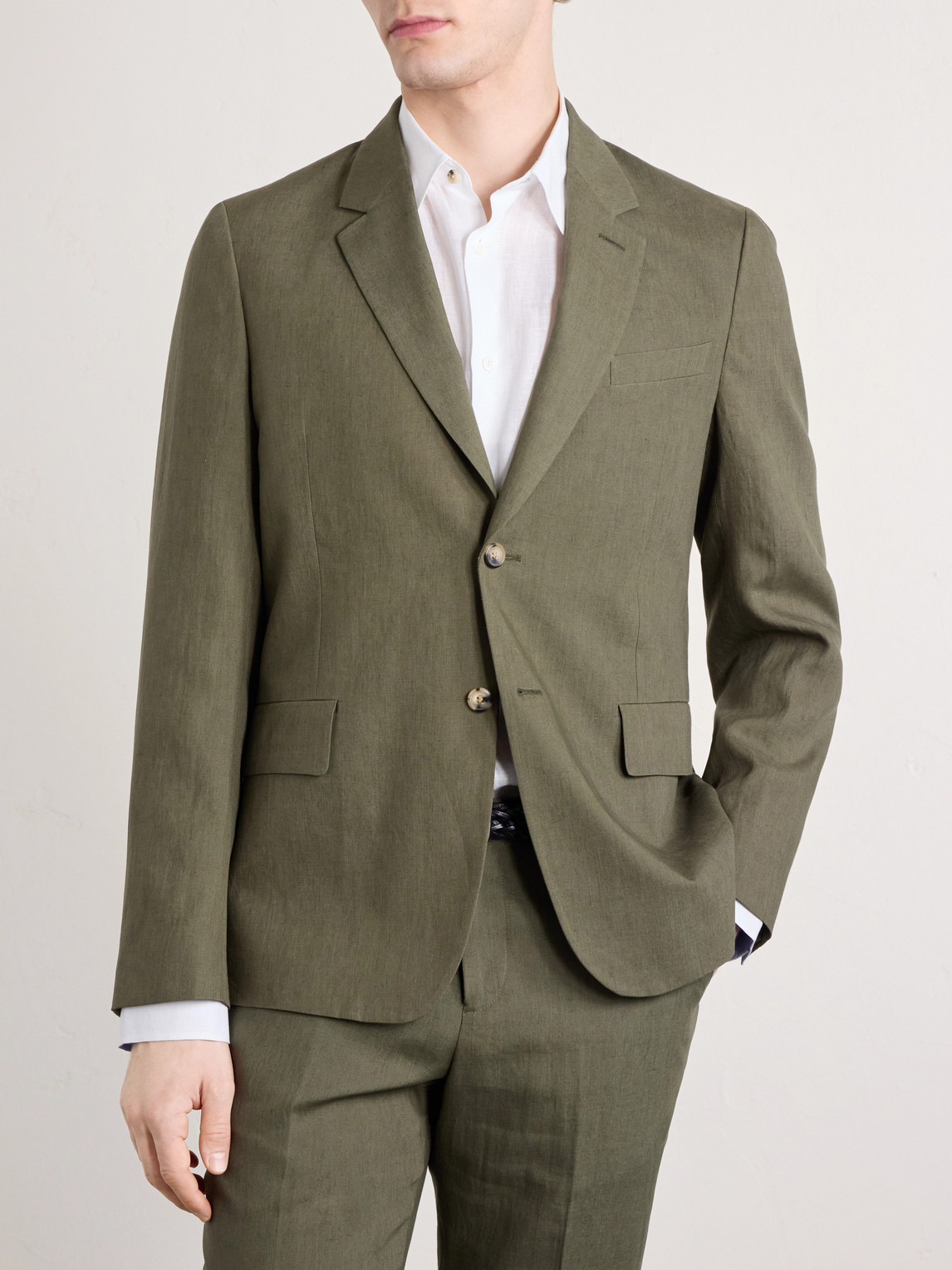 Paul Smith - Linen Suit Jacket - Men - Green - Uk/us 36 