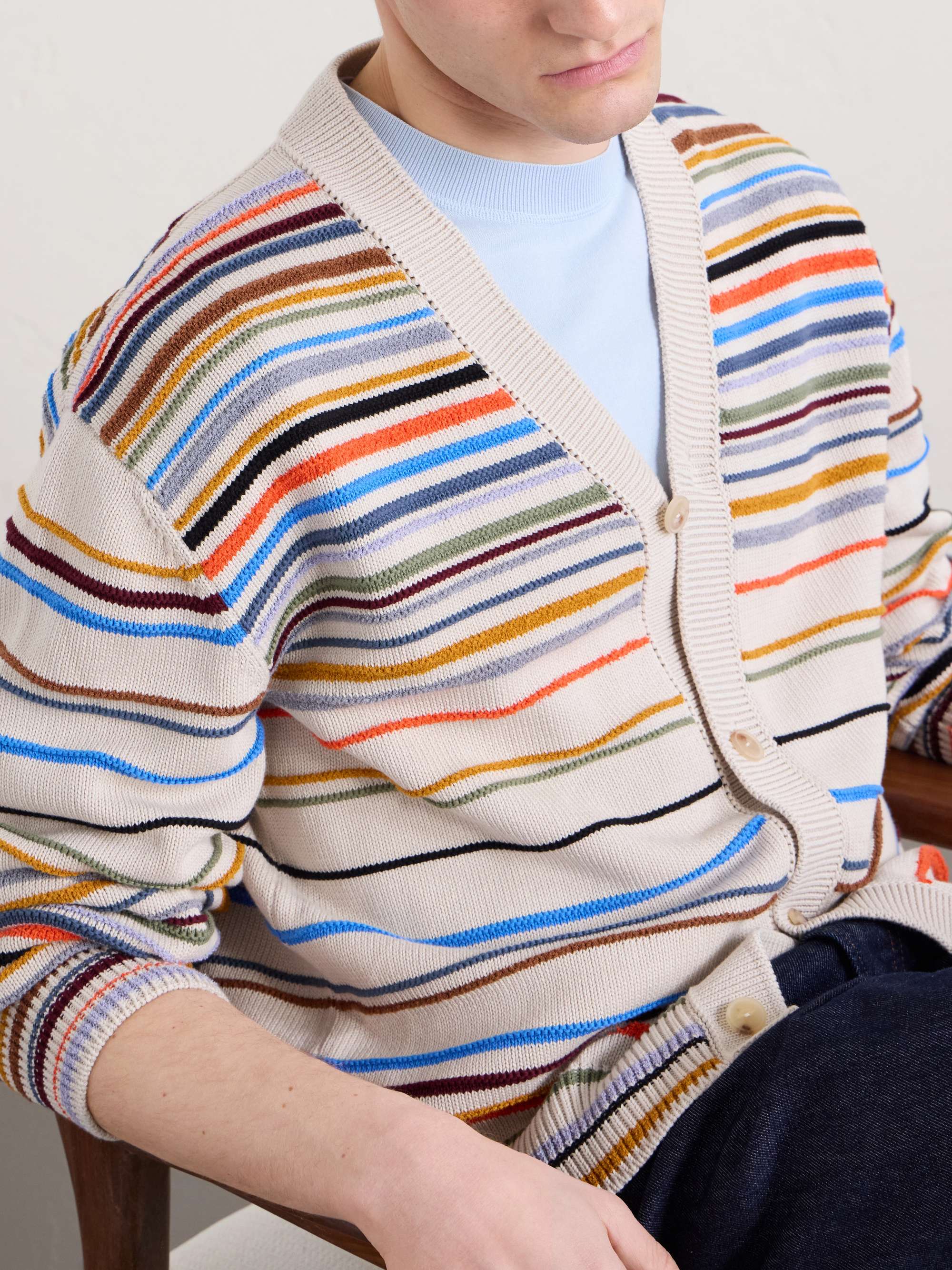 PAUL SMITH Striped Cotton-Blend Cardigan for Men | MR PORTER