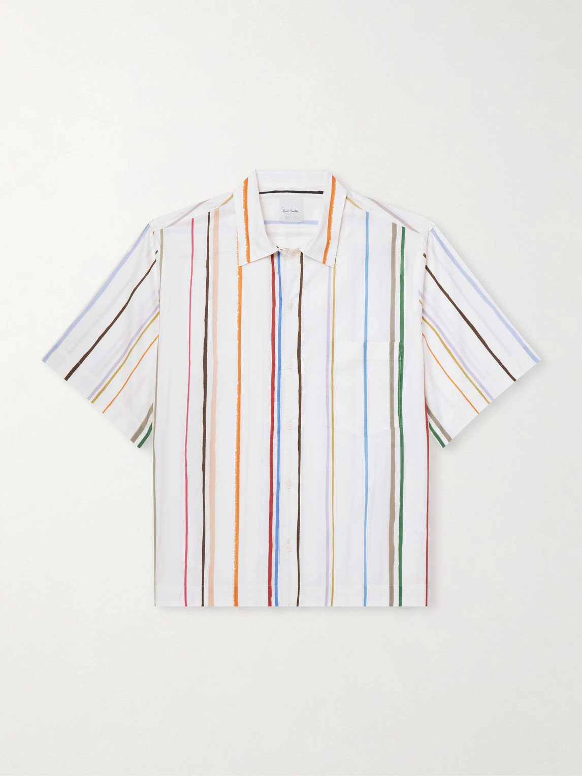 Paul Smith Striped Cotton and Lyocell-Blend Twill Shirten