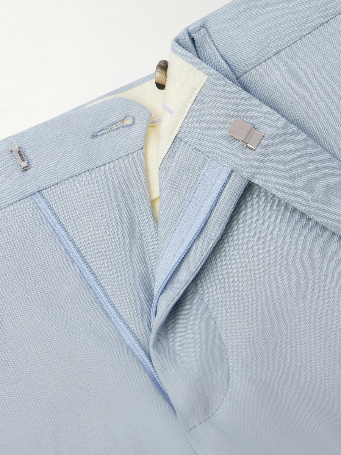 Tapered Linen Suit Trousers Slim-Fit