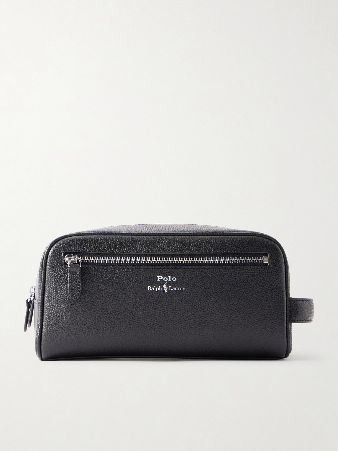 Polo Ralph Lauren Logo-Print Full-Grain Leather Washbag - Men