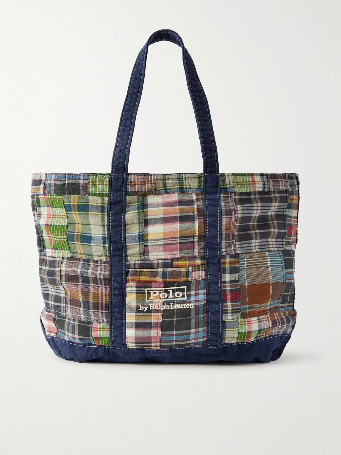 Polo Ralph Lauren Large Patchwork Checked Cotton-Madras Tote Bag - Men