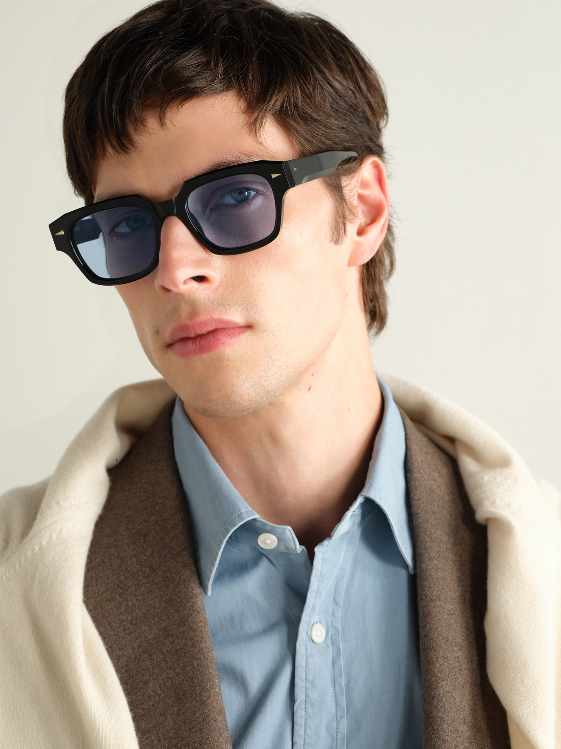 Ahlem Rivoli Square-frame Acetate Sunglasses In Brown