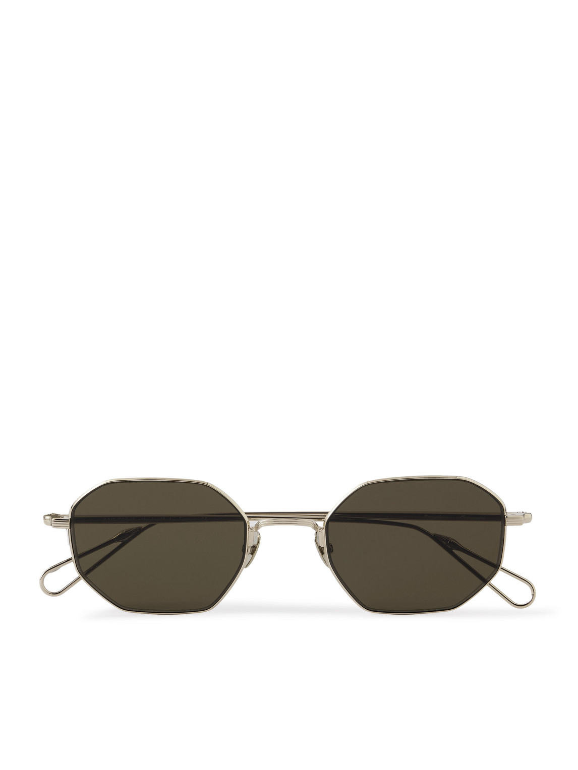 Ahlem Trocadero Octagon-frame Gold-tone Sunglasses In Brown