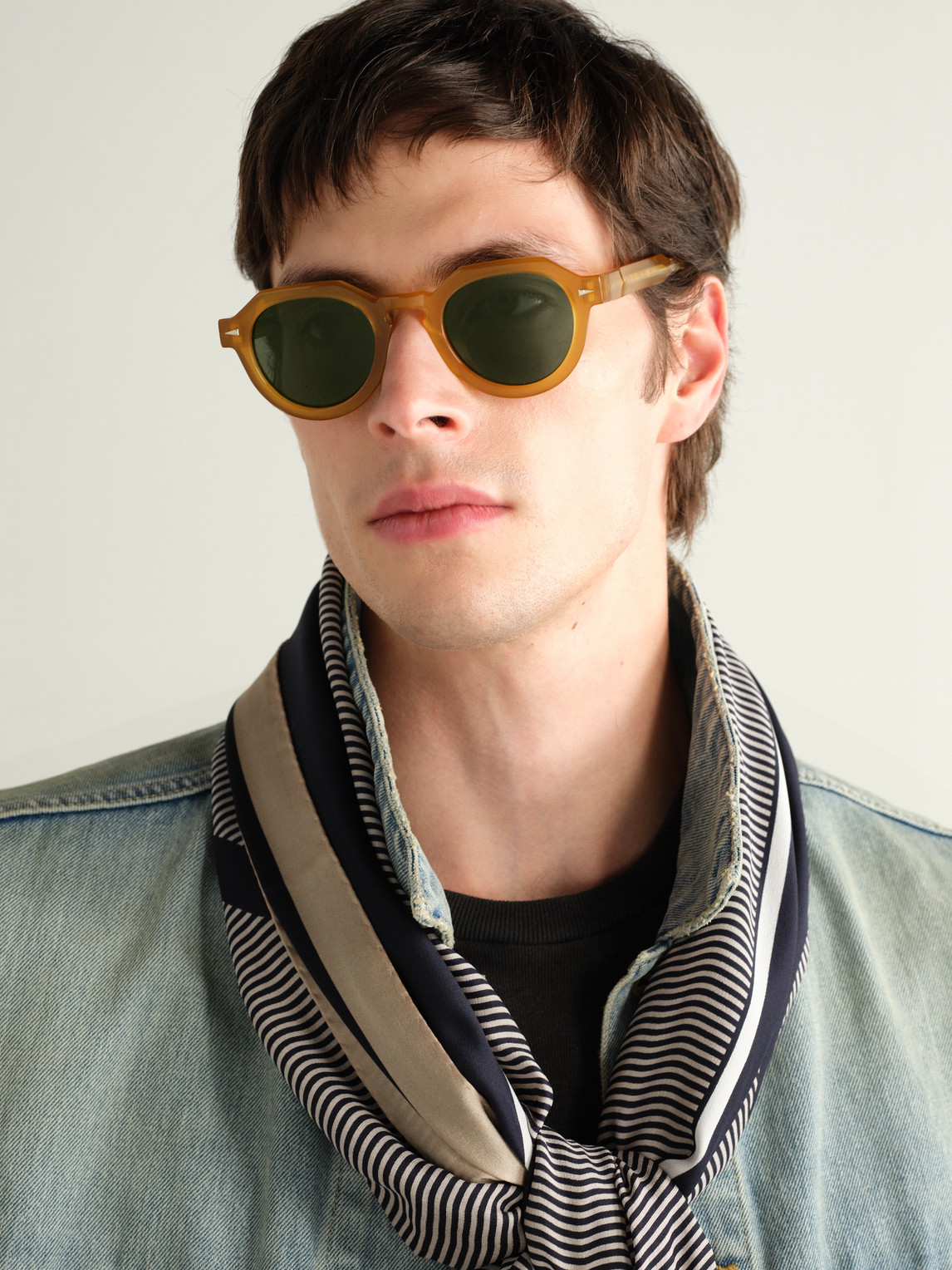 Ahlem Grenelle Round-frame Acetate Sunglasses In Brown