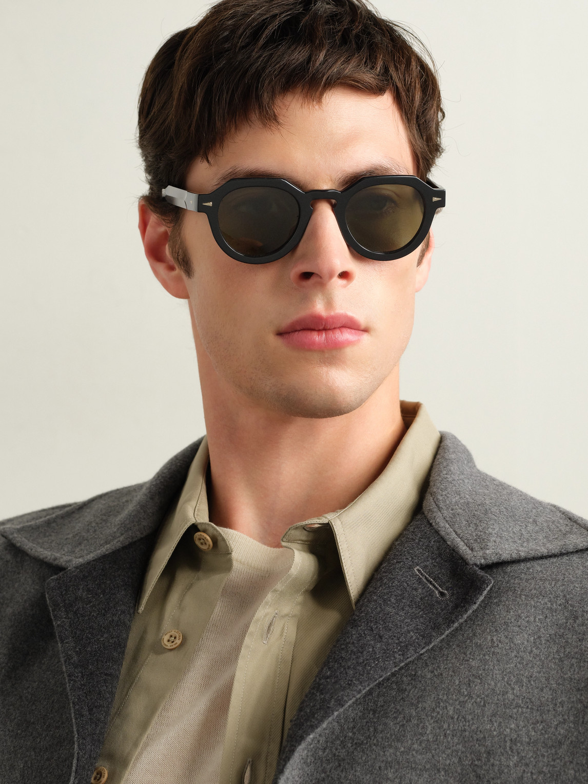 Ahlem Grenelle Round-frame Acetate Sunglasses In Black